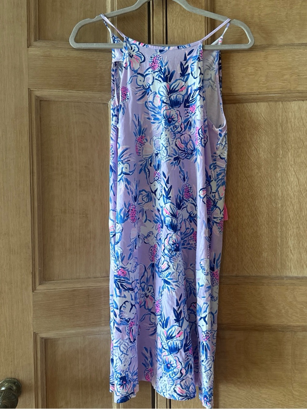 Lavender Floral One-Piece Dress - Lightweight Spaghetti Strap